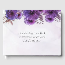 Livro de Visitas de Casamento de Crisântemo com Aq