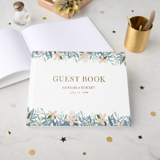 Livro de Visitas de Casamento de Flores Silvestres