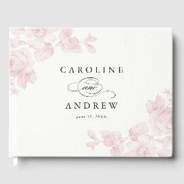 Livro de visitas de casamento de roseira de jardim