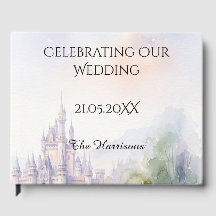 Livro de Visitas de Casamento em Aquarela do Caste