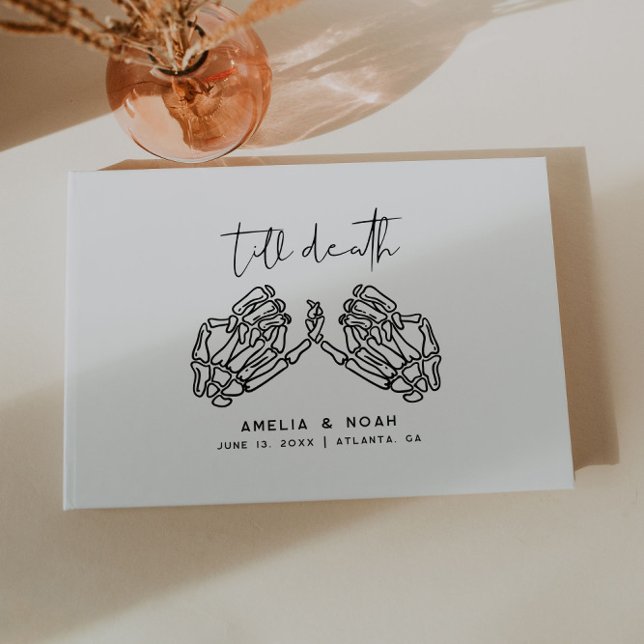 Livro de Visitas de Casamento Esqueleto de Mãos Br (Criador carregado)