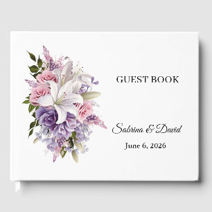 Livro de Visitas de Casamento Floral