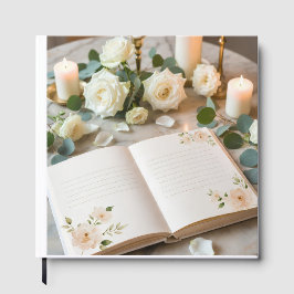 Livro de Visitas de Casamento Floral Elegante