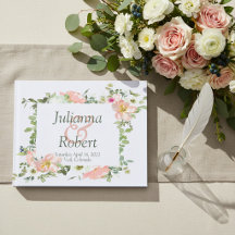 Livro de visitas de casamento floral em aquarela r