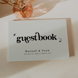 Livro de Visitas de Casamento Fonte Retro Descolad