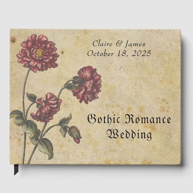 Livro de Visitas de Casamento Gothic Romance – Esc (Frente)
