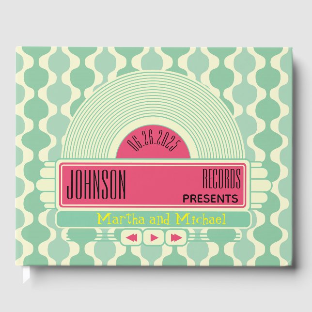 Livro de Visitas de Casamento Jukebox de Lanchonet (Frente)