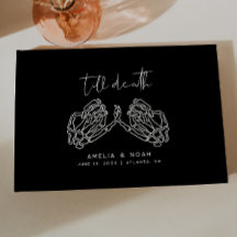 Livro de Visitas de Casamento Mãos de Esqueleto Pr