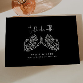 Livro de Visitas de Casamento Mãos de Esqueleto Pr