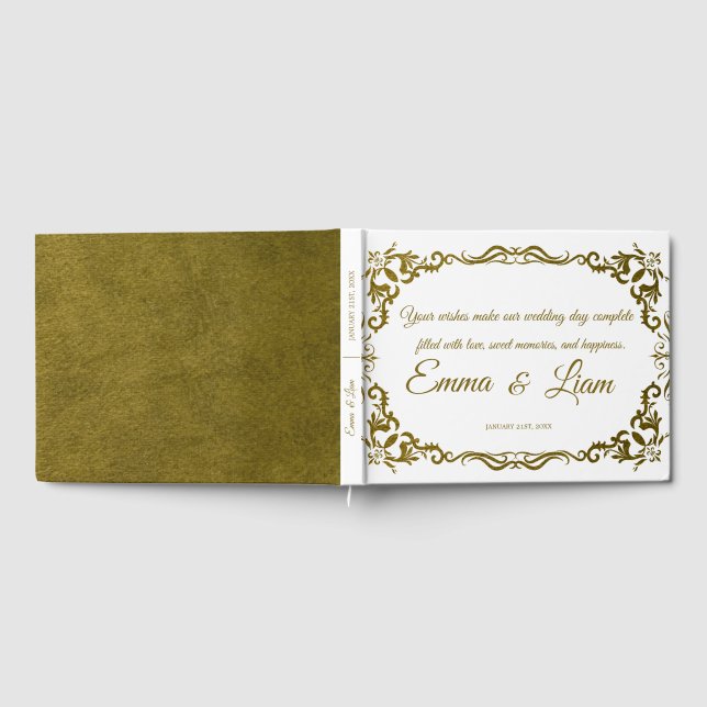 Livro de Visitas de Casamento Mexicano Rústico (Completo)