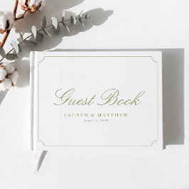 Livro de Visitas de Casamento Minimal Citrino Verd