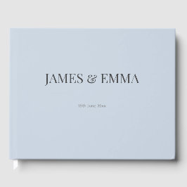 Livro de Visitas de Casamento Minimalista | Azul D