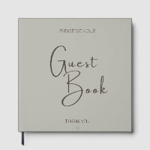 Livro de Visitas de Casamento Minimalista Verde Sa