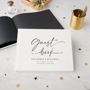 Livro de Visitas de Casamento Moderno Minimalista 