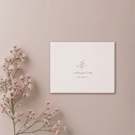 Livro de Visitas de Casamento Monograma Folhas Min