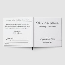 Livro de Visitas de Casamento Personalizado Elegan