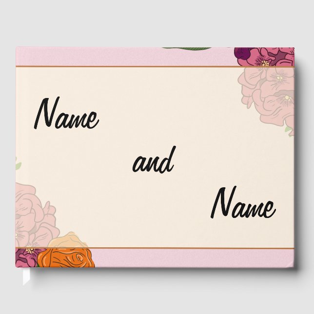 livro de visitas de casamento personalizável (Frente)