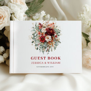 Livro de Visitas de Casamento Romântico Outono Mar