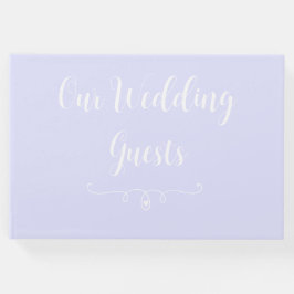 Livro de Visitas de Casamento Roxo Pastel Periwink