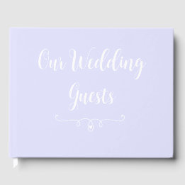 Livro de Visitas de Casamento Roxo Pastel Periwink