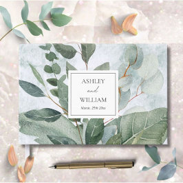 Livro de Visitas de Casamento Rustico Aguarela Sag