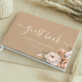 Livro de Visitas de Casamento Rústico Boho Simples