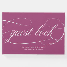 Livro de Visitas de Casamento Simple Chic Cassis