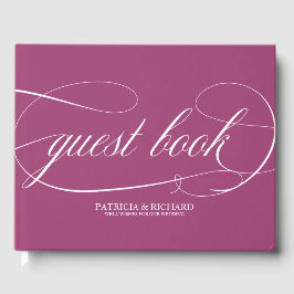 Livro de Visitas de Casamento Simple Chic Cassis