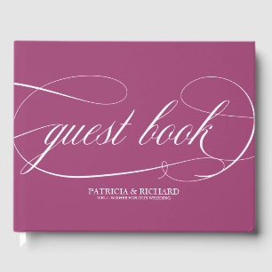 Livro de Visitas de Casamento Simple Chic Cassis