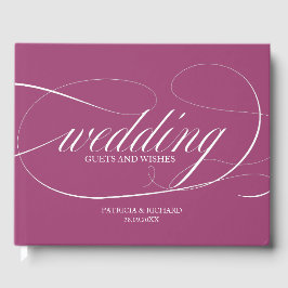 Livro de Visitas de Casamento Simples Elegante Cas