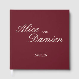 Livro de Visitas de Casamento Sofisticado para Con