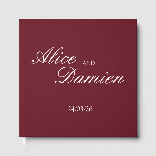 Livro de Visitas de Casamento Sofisticado para Con (Frente)