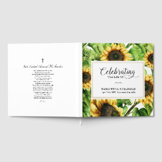 Livro de Visitas de Celebração de Vida de Girassol