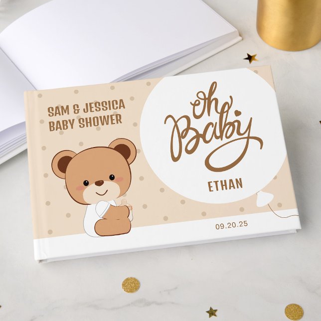Livro de Visitas de Chá de Bebê do Ursinho de Bebê (Criador carregado)