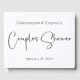 Livro de Visitas de Chá de Casal com Script Modern