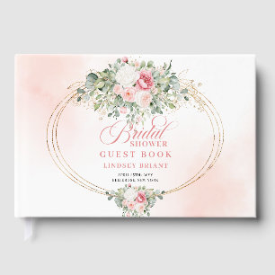 Livro de Visitas de Chá de Noiva Floral Chic Boêmi