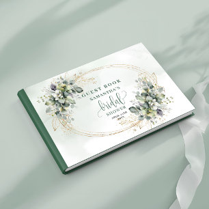 Livro de Visitas de Chuveiro de Noiva em Eucalipto