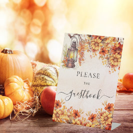 Livro de visitas de festa de flores de outono lara