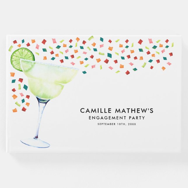 Livro de visitas de festa de noivado Fiesta (Frente)