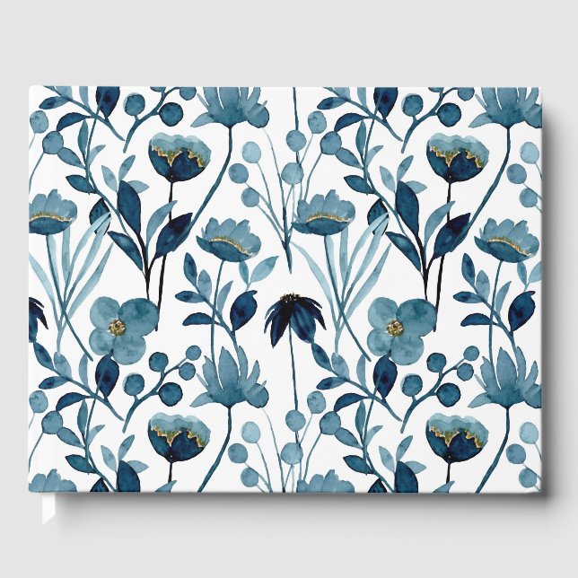 Livro de Visitas de Flores Aquarela (Frente)