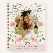 Livro de Visitas de Formatura com Foto de Papoula 