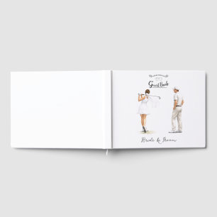 Livro de visitas de golfe para festa de casamento