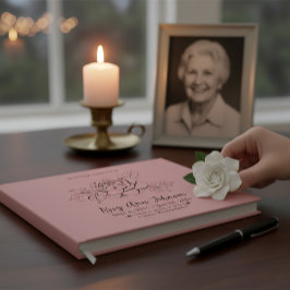 Livro de Visitas de Memorial de Funeral Personaliz