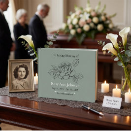 Livro de Visitas de Memorial de Funeral Personaliz