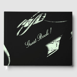 Livro de Visitas de Música Abstrata Verde-Menta