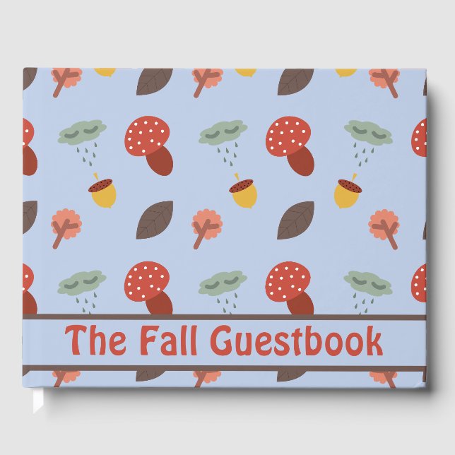 Livro de Visitas de Outono Personalizado (Frente)