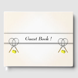 Livro de Visitas de Tenis com Texto Personalizado