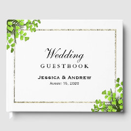 Livro De Visitas Decoração de Samambaia de Canto Elegante Casamento