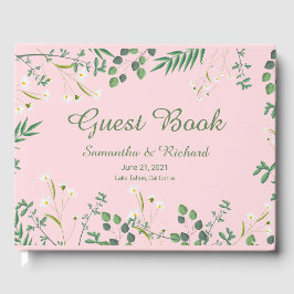 Livro De Visitas Delicate Floral Border Wedding Poster
