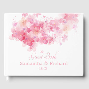 Livro De Visitas Delicate Watercolor Floral Poster Guest Bo
